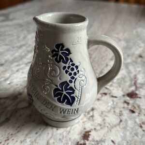 Vintage Wick-Werke German Stonewear Jug